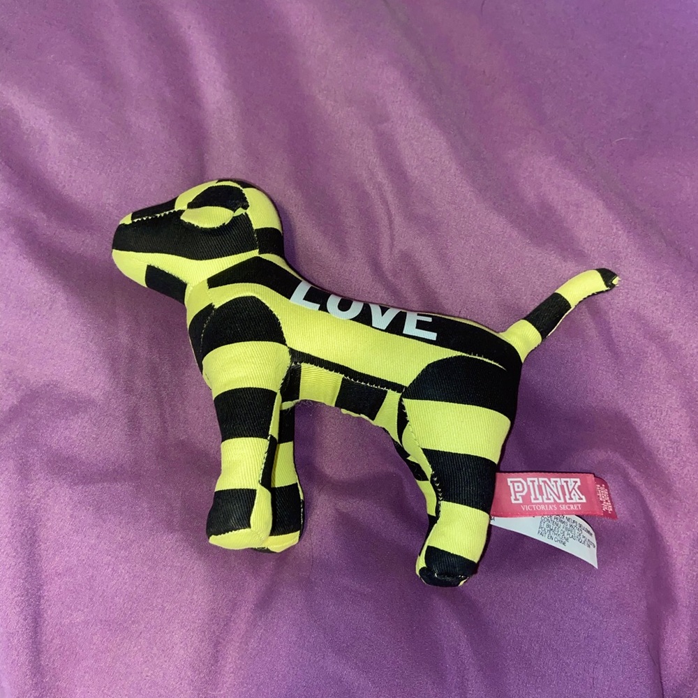 VS PINK plush dog striped